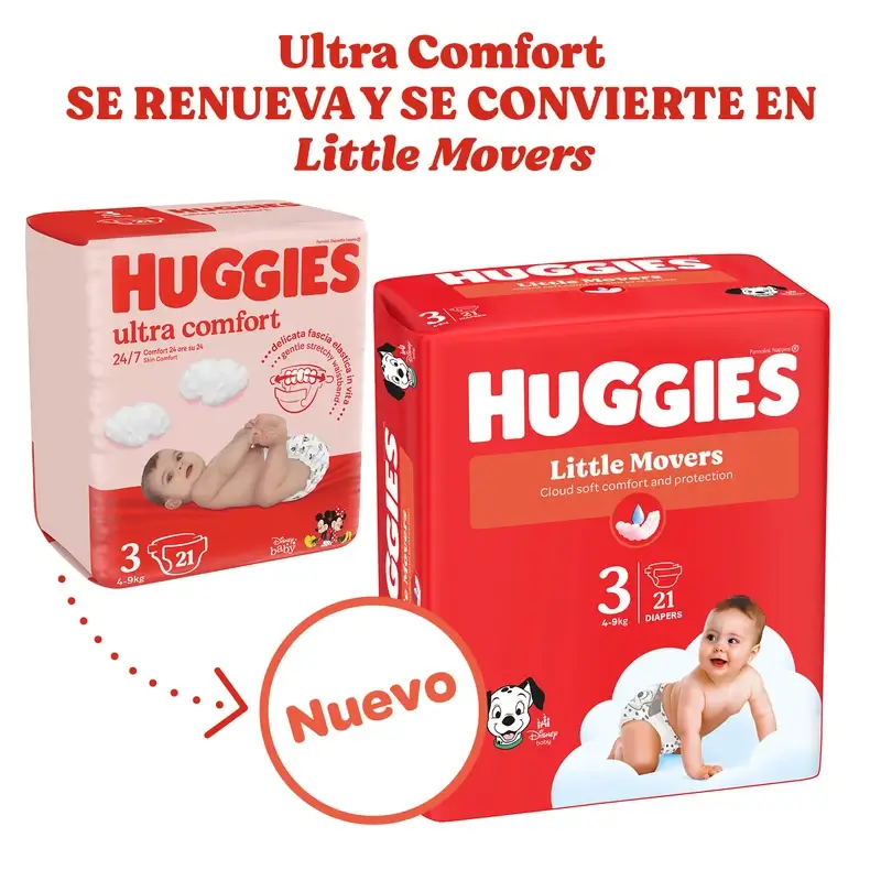 Huggies Little Movers Talla 4 (7-18 Kg) Pañal Para Bebé Disney , 150 Unidades - Image 2