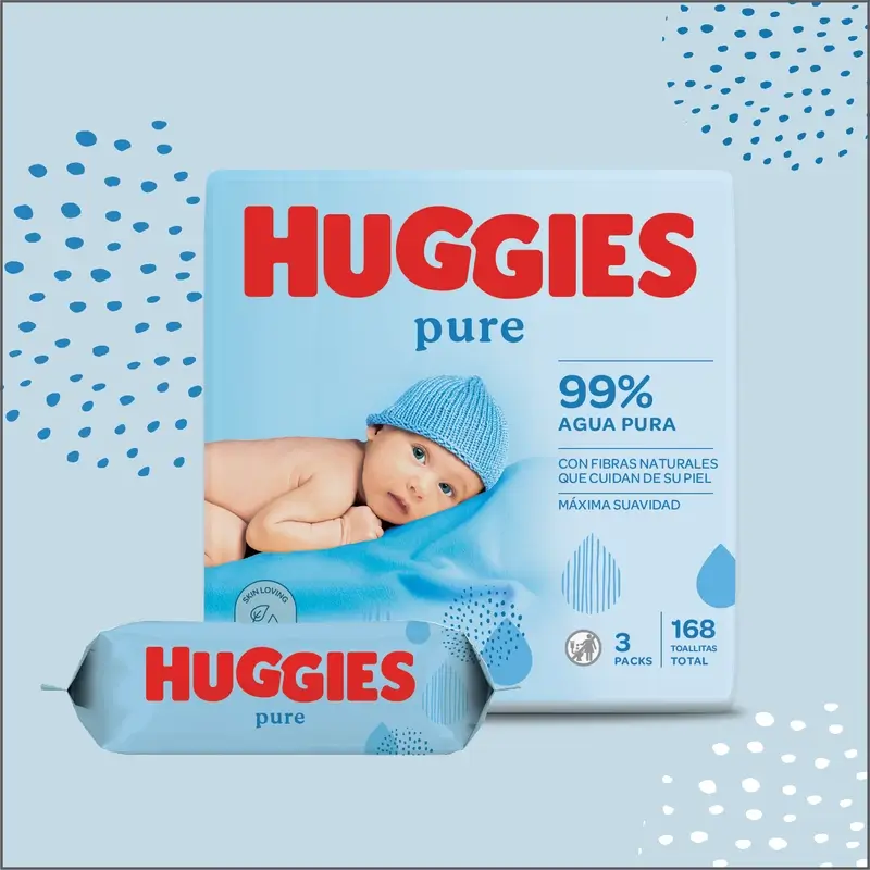 Huggies Pure Toallitas , 168 unidades - Image 2