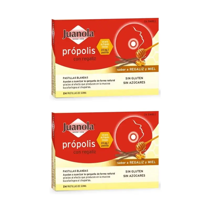 Juanola Propolis Regaliz, 2X24 Pastillas