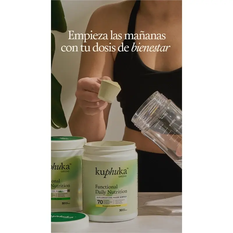 Kuphuka Greens Suplemento Nutricional 100% Natural Y Holistico Manzana Y Vainilla, 411 gr - Image 2