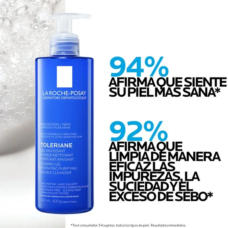 La Roche Posay Toleriane Gel Espumoso Doble Limpiador, 400 ml - Image 4
