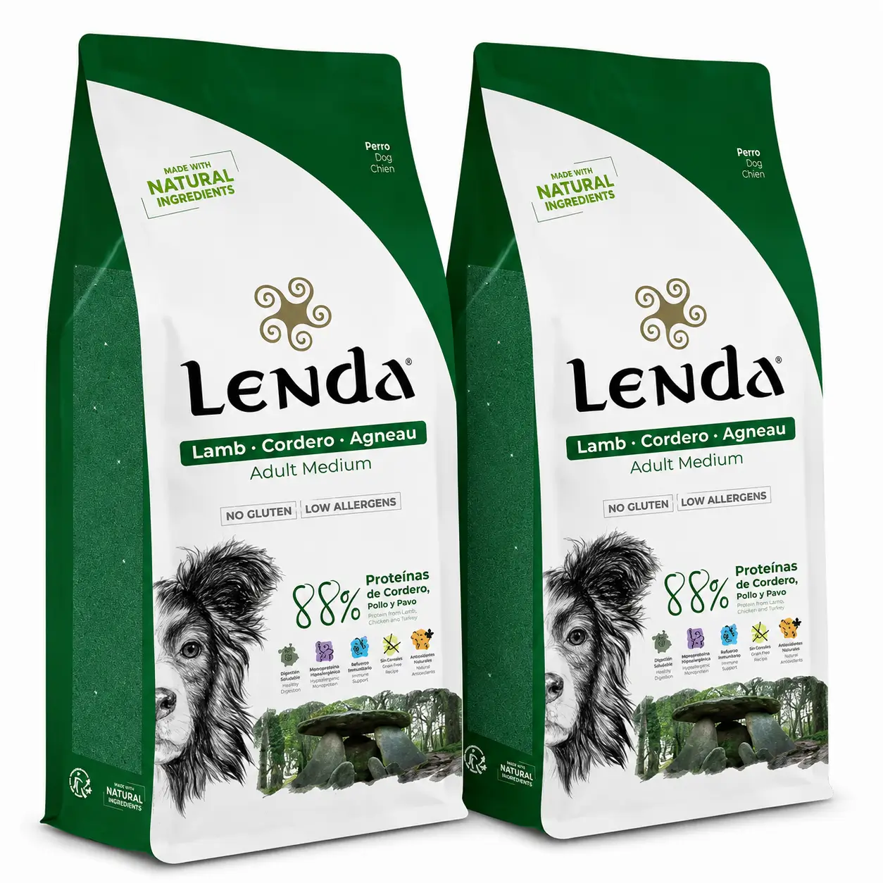 Lenda Perro Adulto Cordero, 2 X 12 kg
