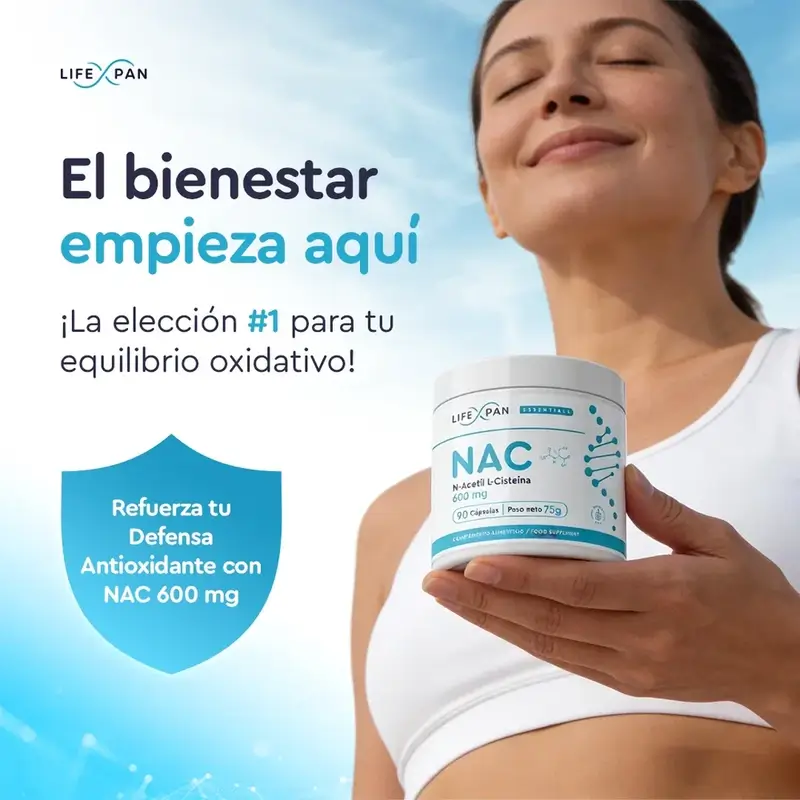 Lifexpan Nac 600 Mg N-Acetilcisteína , 90 capsulas - Image 4