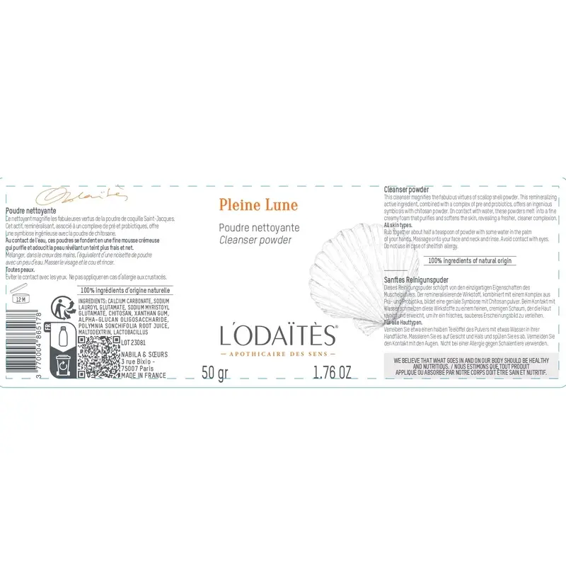L'Odaïtès Facial Pleine Lune - Polvo Limpiador , 50 g - Image 2