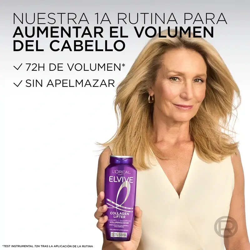 L'Oréal Paris Elvive, Champú Voluminizador, Con Péptidos De Colágeno, 700 ml - Image 8