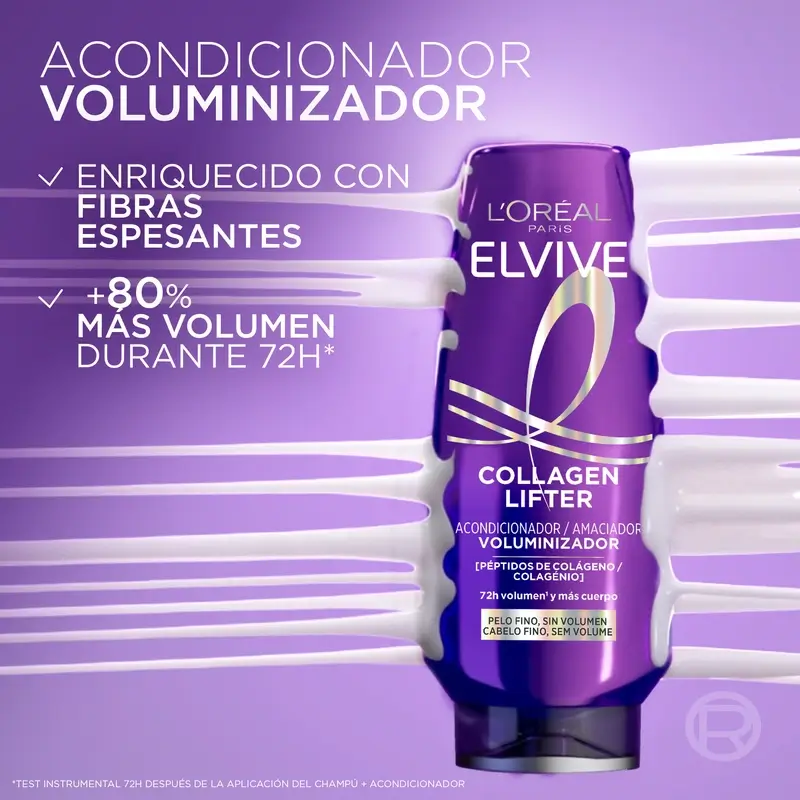 L'Oréal Paris Elvive Collagen Lifter  Acondicionador Voluminizador, 300 ml - Image 3