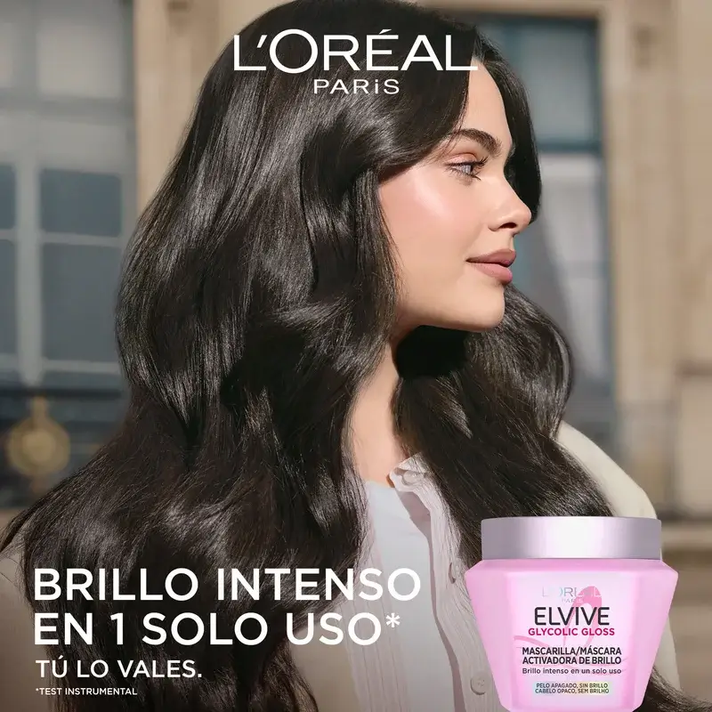 L'Oréal Paris Elvive Glycolic Gloss Mascarilla Activadora Del Brillo, 310 ml - Image 3