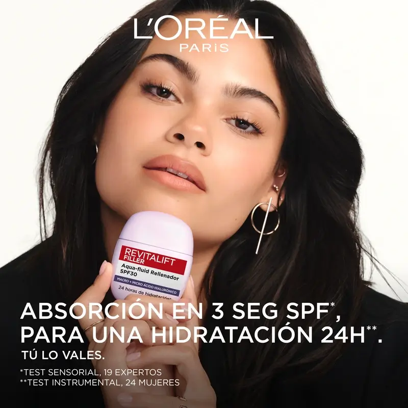 L'Oréal Paris L'Oréal Paris Revitalift Filler Aqua-Fluid Spf30 Rellenador, 40Ml - Image 3