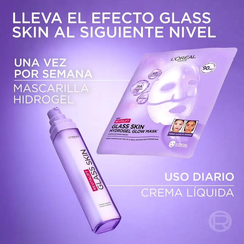 L'Oréal Paris Tissue Mask Revitalift Filler Glass Skin Mascarilla Facial Hidrogel , 1 unidades - Image 7