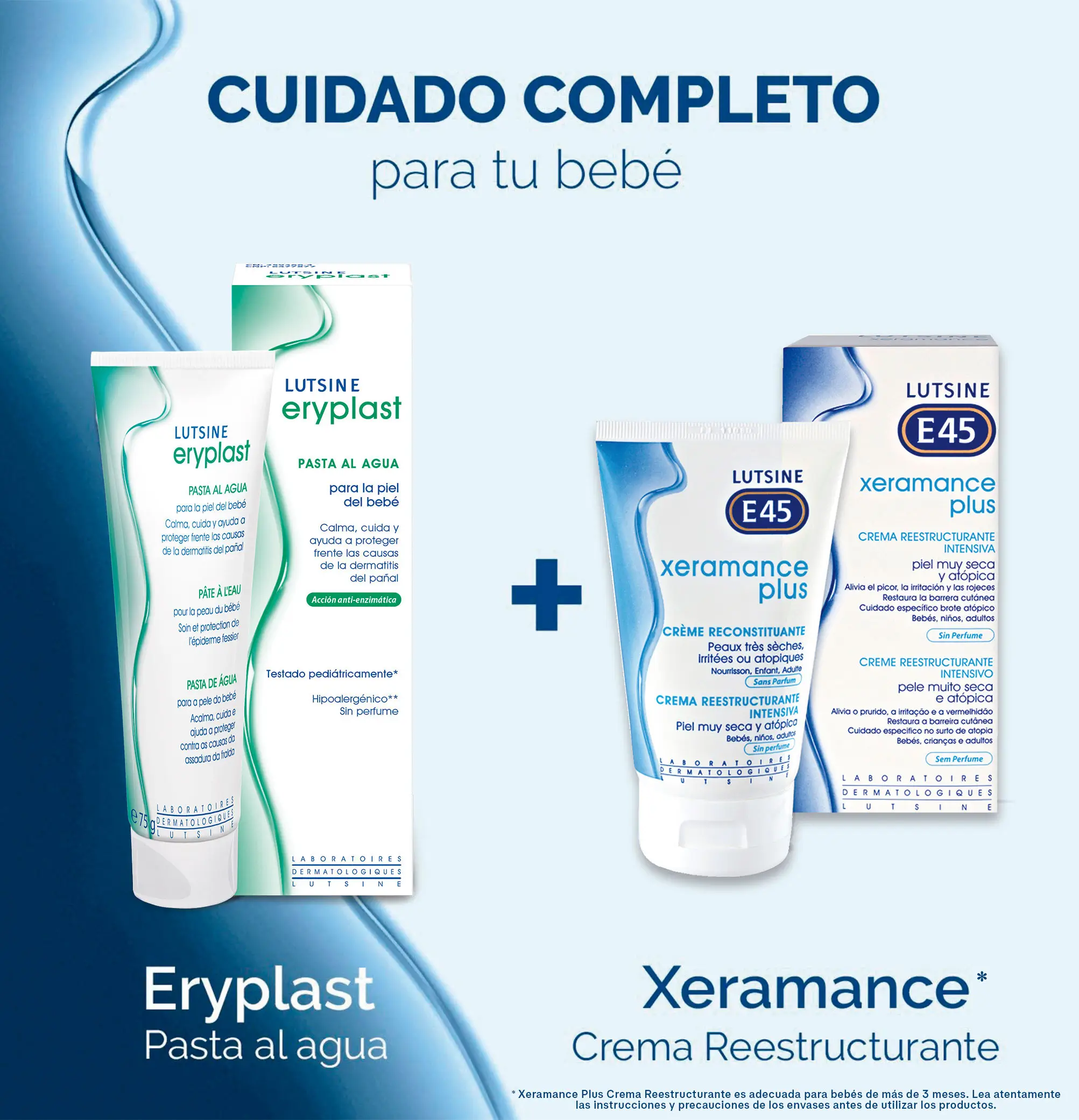 Eryplast Lutsine E45 Pasta al Agua Crema Pañal Bebé, Pack 2 x 75 gr - Image 2