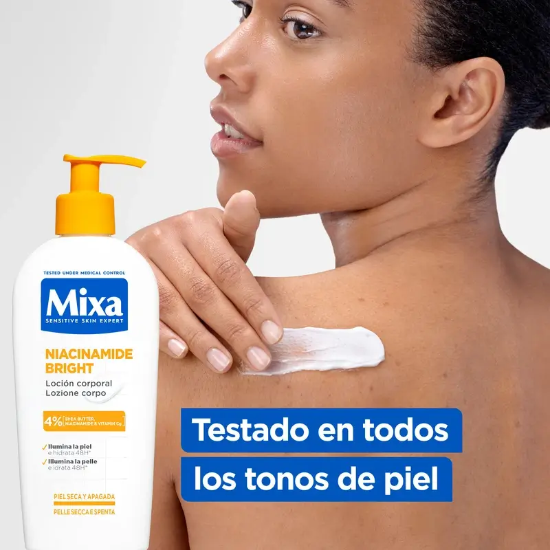 Mixa Niacinamida Bright Loción Corporal Pieles Secas Y Apagadas , 250 ml - Image 6