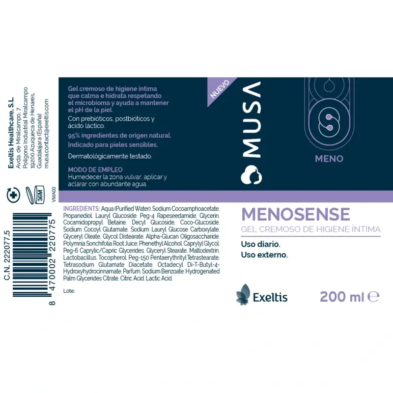 Musa Menosense Gel Higiene Íntima, 200 ml - Image 6