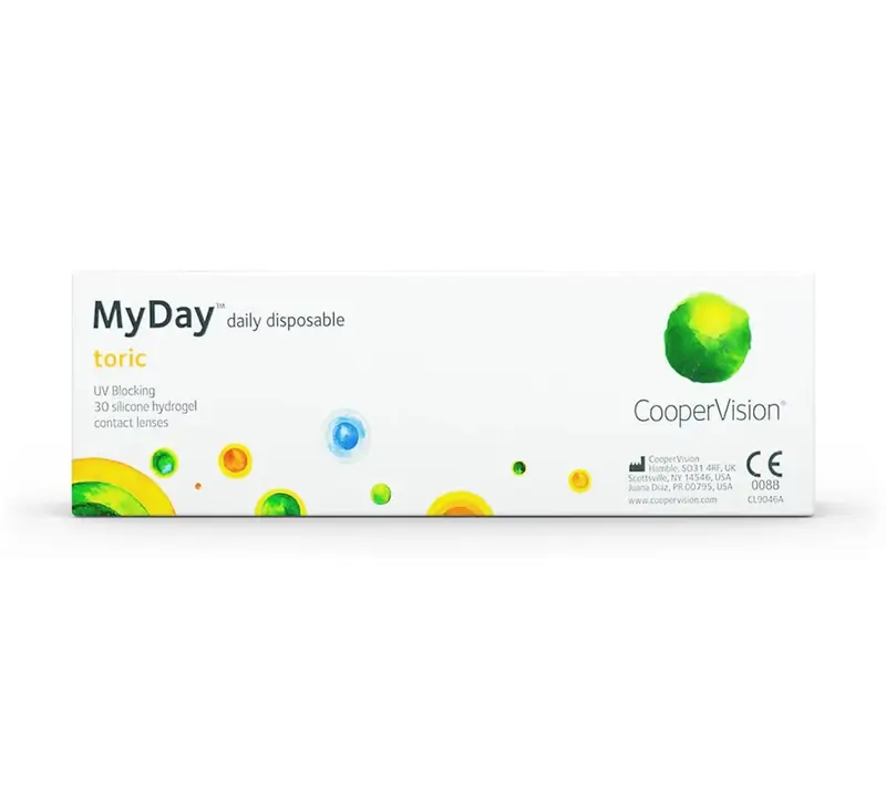 Myday  Lentillas Tóricas Diarias, 30 unidades - +0.50, -1.75, 180, 8.6, 14.50
