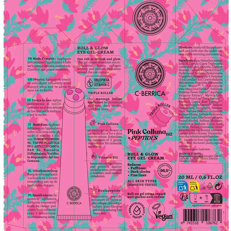 Natura Siberica Cremigel Para El Contorno De Los Ojos Roll & Glow , 20 ml - Image 2