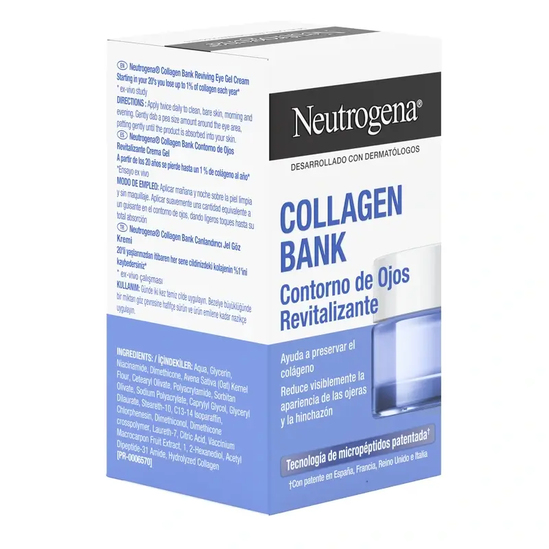 Neutrogena Collagen Bank Contorno De Ojos Revitalizante Crema Gel , 15 ml - Image 4