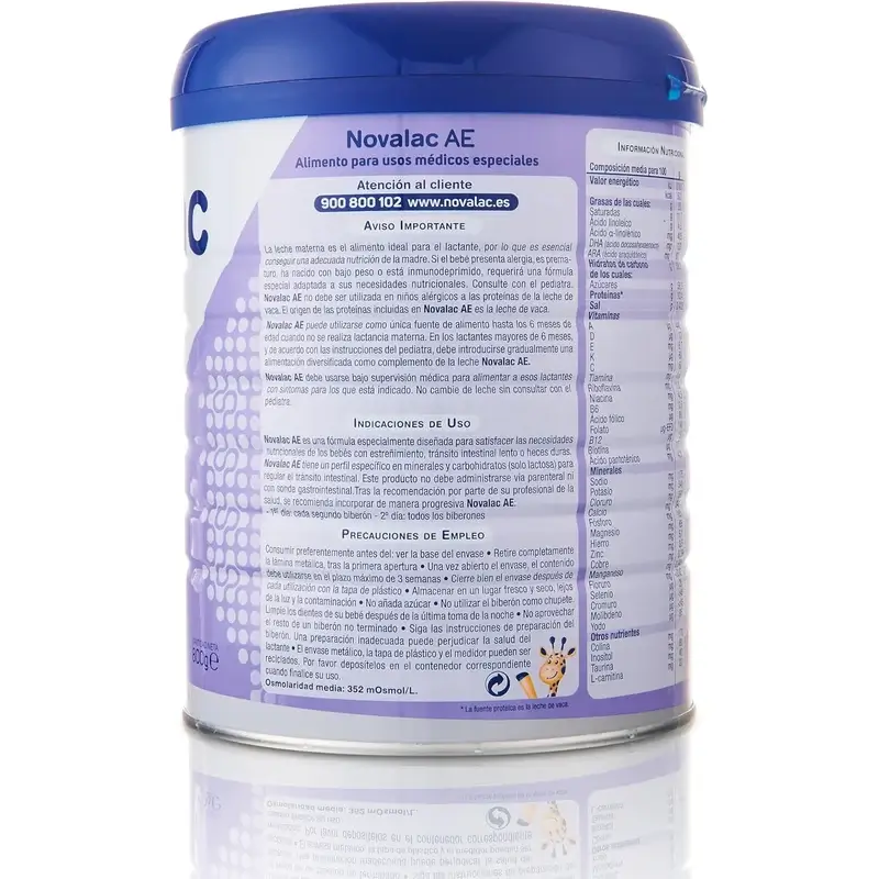 Novalac Ae Leche Infantil 0-36 Meses, Antiestreñimiento , 800 gr - Image 3
