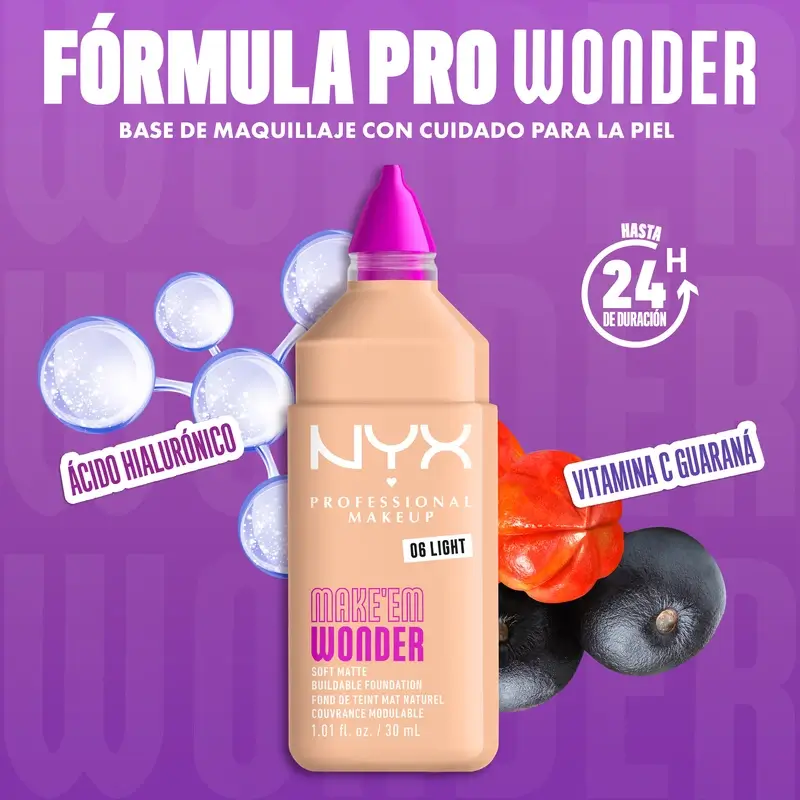 Nyx Cosmetics Make Em Wonder Fdt Light, 30 ml - Image 9