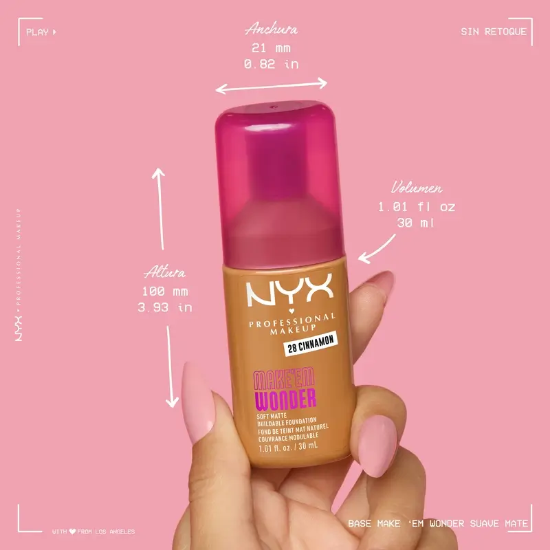 Nyx Cosmetics Make Em Wonder Fdt True Beige, 30 ml - Image 8