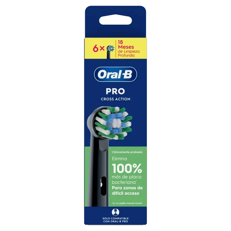 Oral-B Braun Recambio Cross Action Negro, 4 unidades - Image 4