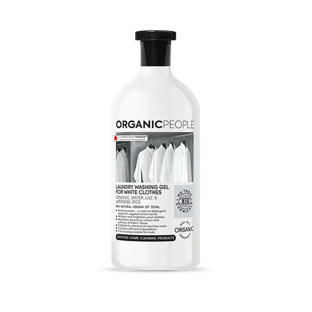 Organic People Detergente Líquido Para La Ropa Blanca Ecológico, Organic Water Lily & Japanese Rice, 1000 Ml