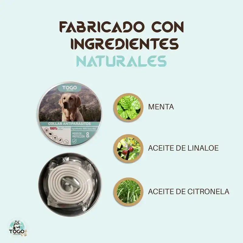 Togo Collar Antiparasitario Repelente Para Perros Todos Los Tamaños, pack de 2 - Image 5