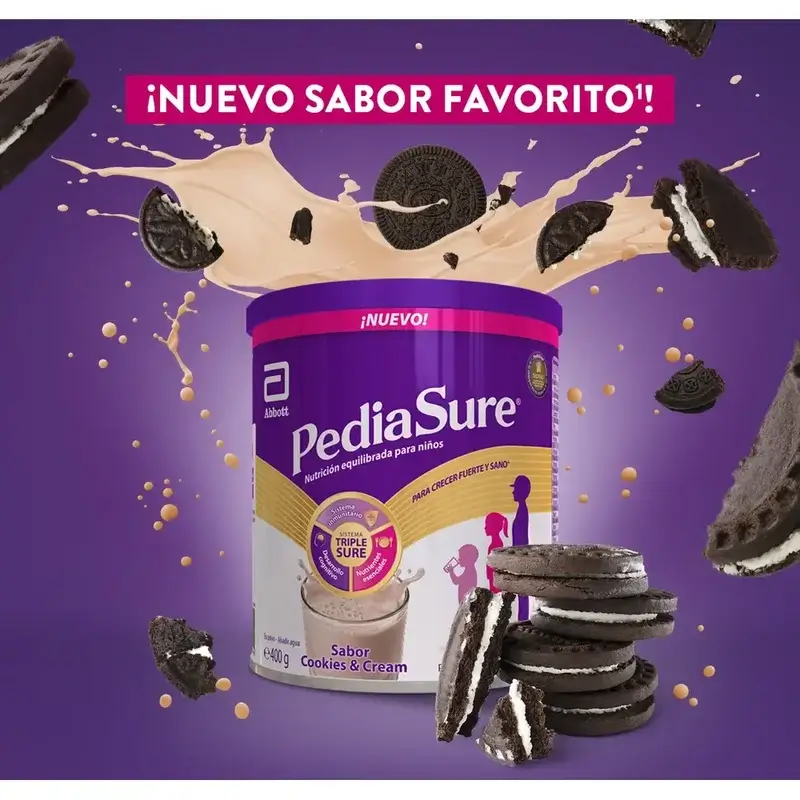 Pediasure Cookies & Cream + Drink Chocolate Niños, 850 gr + 4 Botellas Chocolate x 220 ml - Image 2