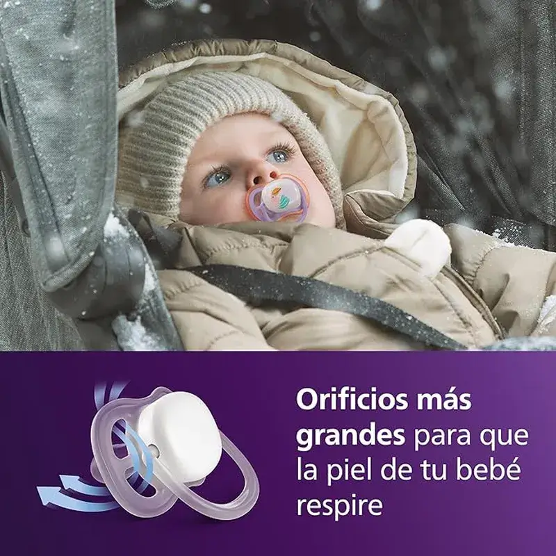 Philips Avent 2 chupetes ultra air nocturno +18m niña - Image 3