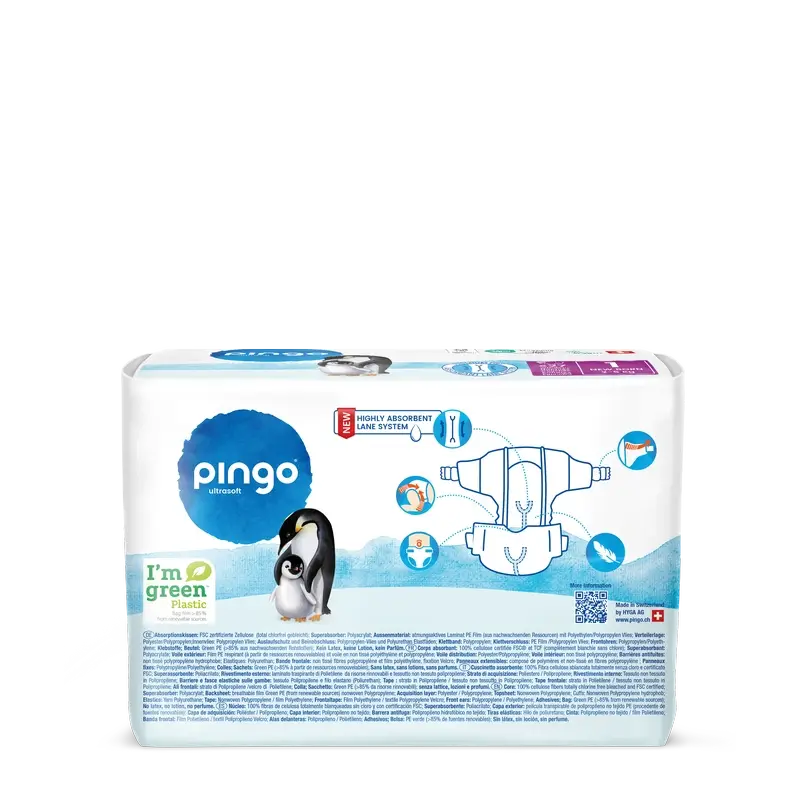 Pingo Pañales Ecológicos Talla 1 (2-5 Kg), 27 unidades - Image 2