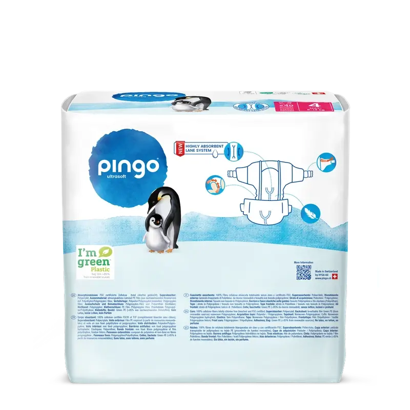Pingo Pañales Ecológicos Talla 4 (8-14 Kg), 40 unidades - Image 2