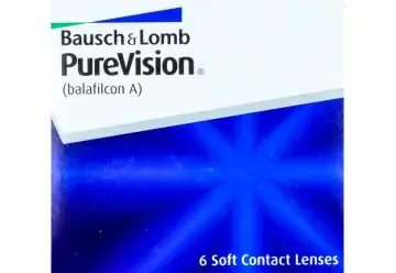 Purevision Lentillas Esféricas Mensuales , 6 unidades - -12.00, 8.6, 14.0