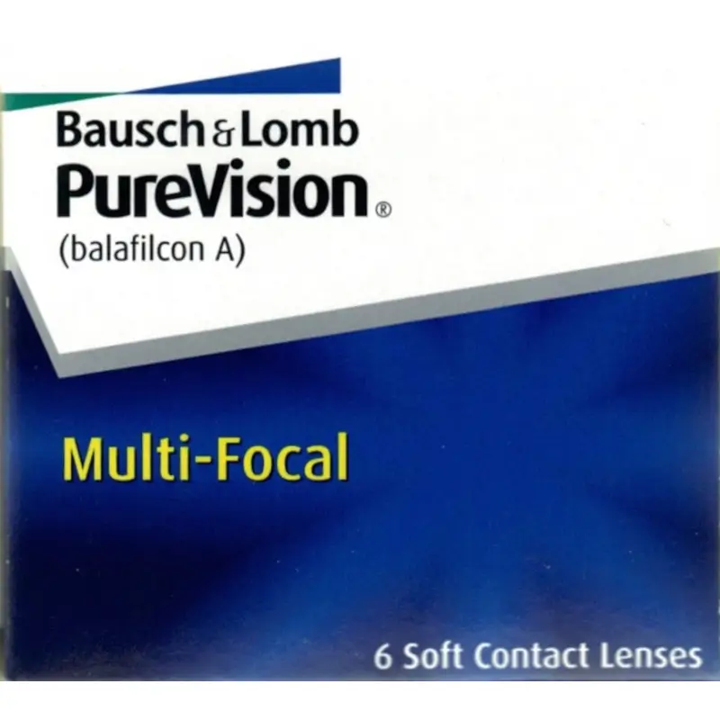 Purevision Lentillas Multifocales Mensuales , 6 unidades - -4.00, 8.6, Baja, 14.0