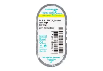 Purevision Lentillas Multifocales Mensuales , 3 unidades - +1.00, 8.6, Baja, 14.0 - Image 2
