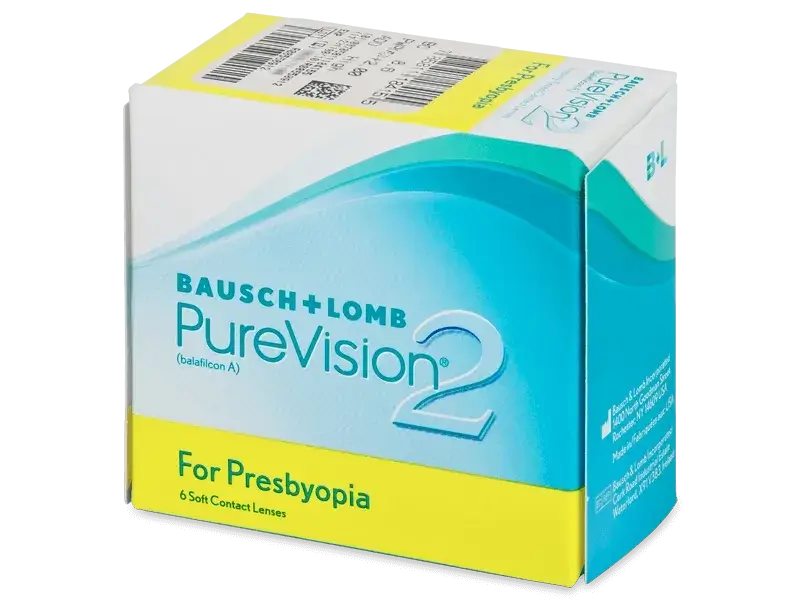 Purevision2 Lentillas Multifocales Mensuales , 6 unidades - +1.75, 8.6, Baja, 14.0