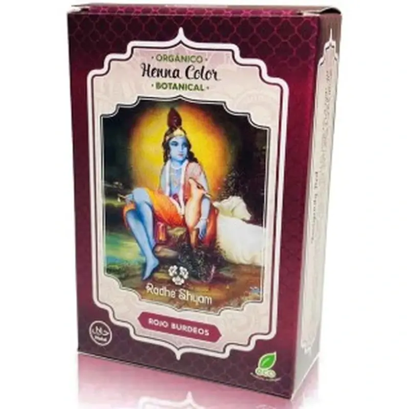 Radhe Shyam Henna Polvo Burdeos Botanical , 100 gr