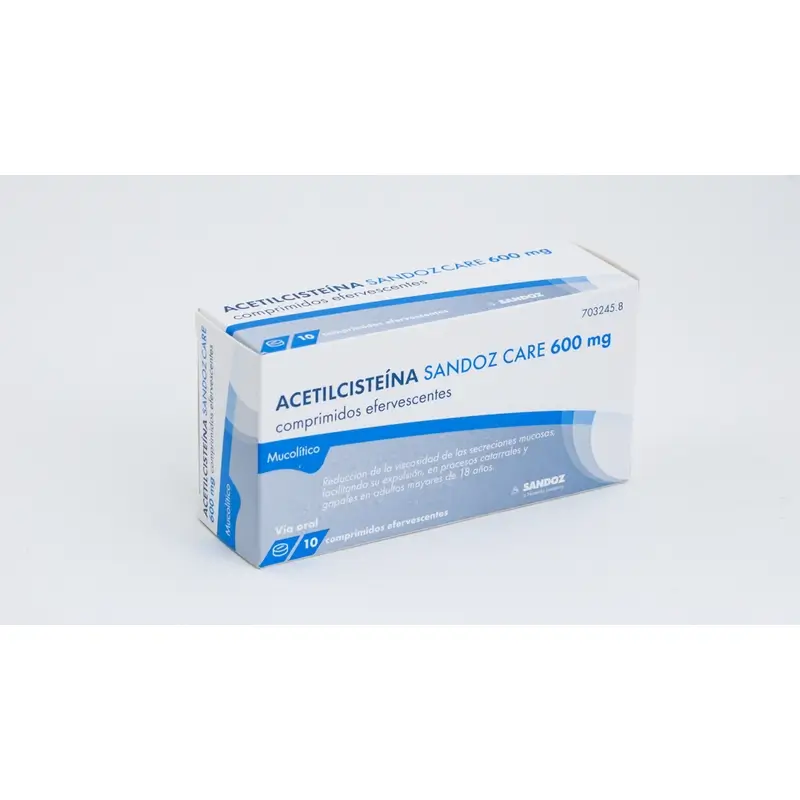 Sandoz Care Acetilcisteína 600 Mg, 10 Comprimidos Efervescentes - Image 2