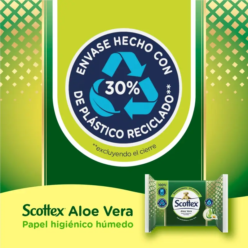 Scottex Aloe Vera Papel Higiénico Húmedo , 66 unidades - Image 5