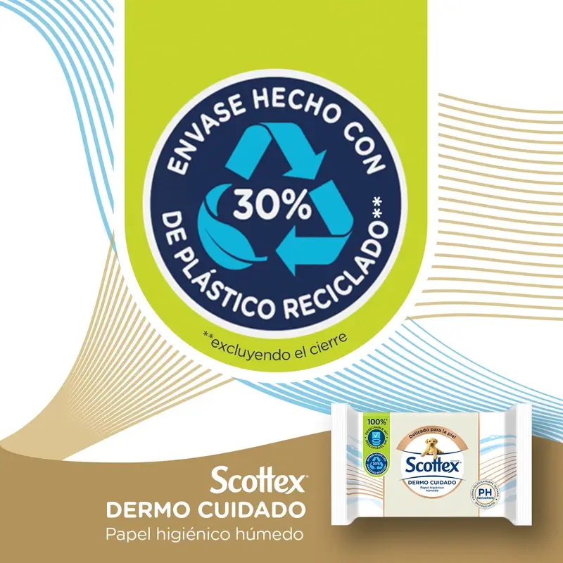 Scottex Dermo Cuidado Papel Higiénico Húmedo , 66 unidades - Image 5