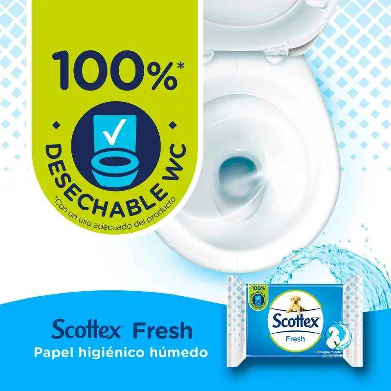 Scottex Fresh Papel Higiénico Húmedo , 38 unidades - Image 3