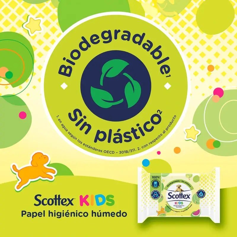 Scottex Junior Papel Higiénico Húmedo , 74 unidades - Image 4