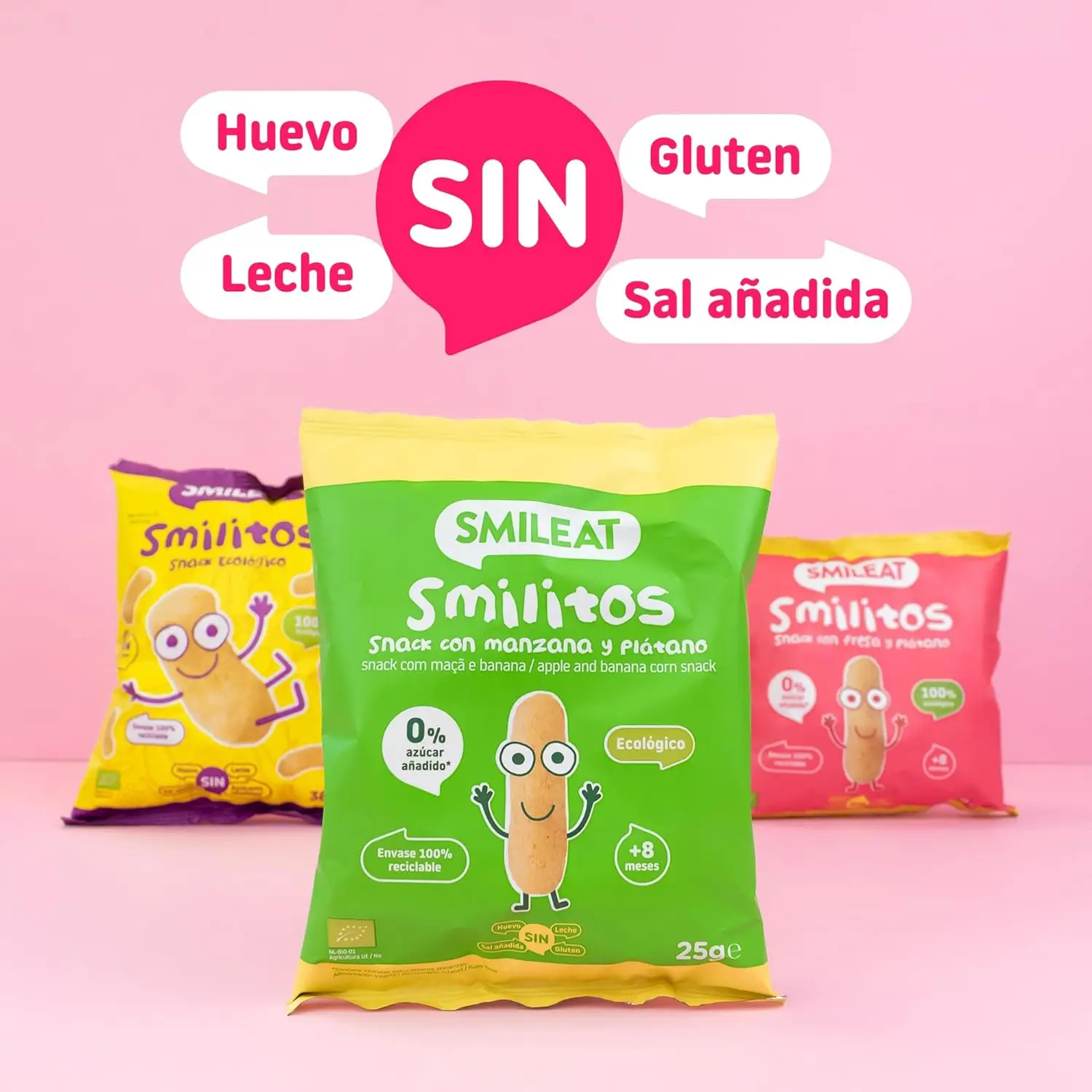 Smileat Smilitos Gusanitos de Maiz Ecológico, 38 gr - Image 3