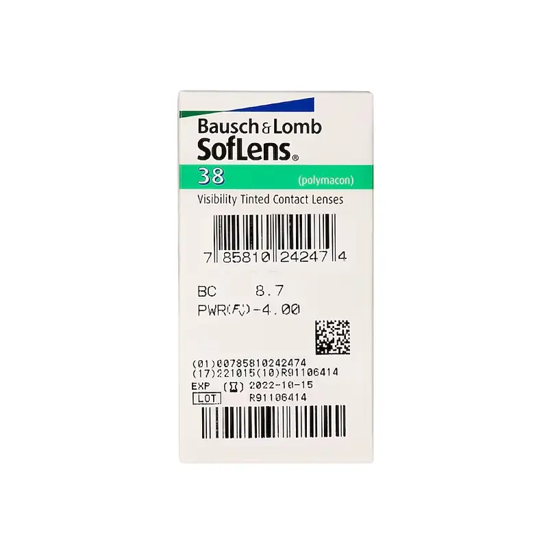 Soflens 38 Lentillas Esféricas Mensuales , 6 unidades - -3.75, 8.4, 14.0 - Image 2