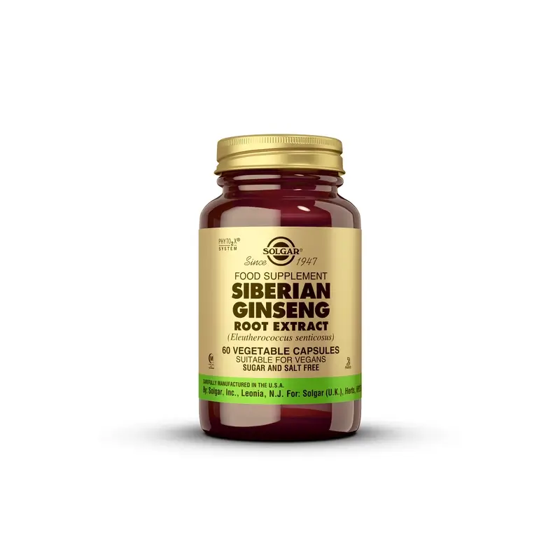Solgar Ginseng Siberiano, 60 cápsulas
