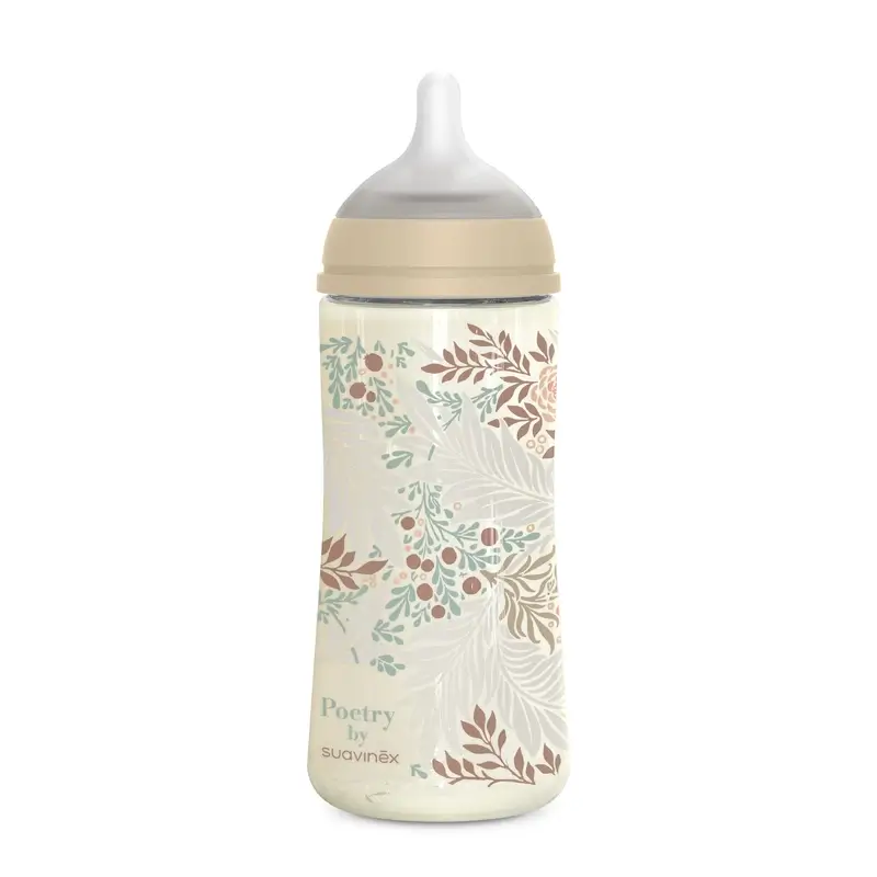 Suavinex Biberón 360 Ml, Flujo Denso (L), +6 Meses, Poetry Beige - Image 2