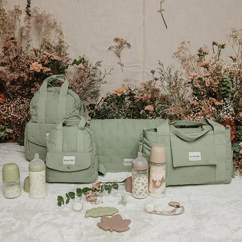 Suavinex Bolso Carro Bebé Panera Rectangular Poetry Verde - Image 4