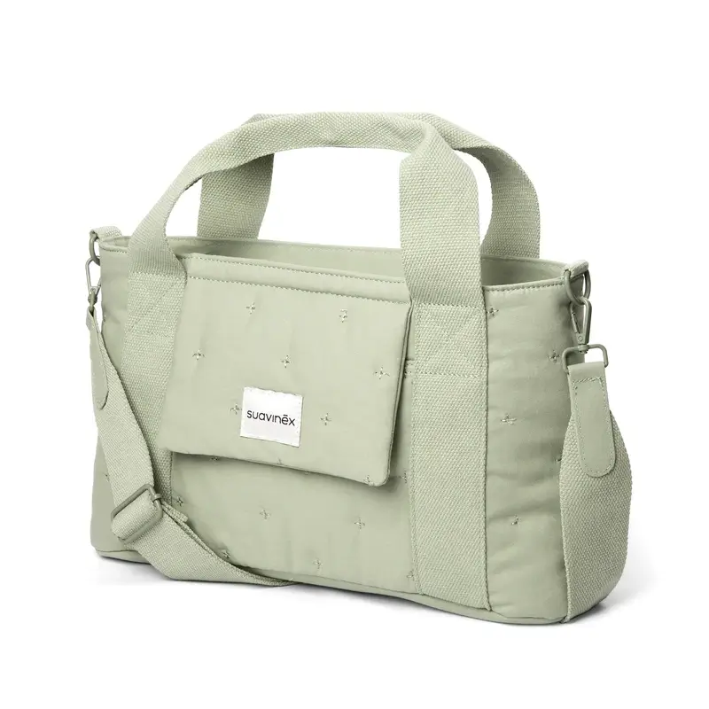 Suavinex Bolso Carro Bebé Panera Rectangular Poetry Verde - Image 5