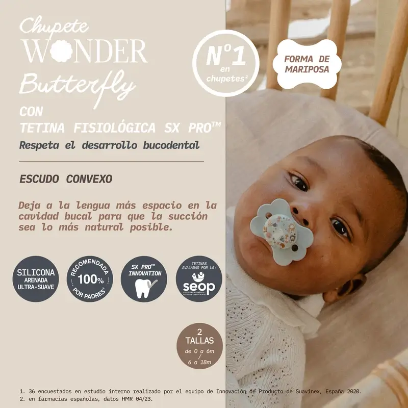 Suavinex Chupete Sx Pro 0/6 Meses, Wonderland Beige - Image 8