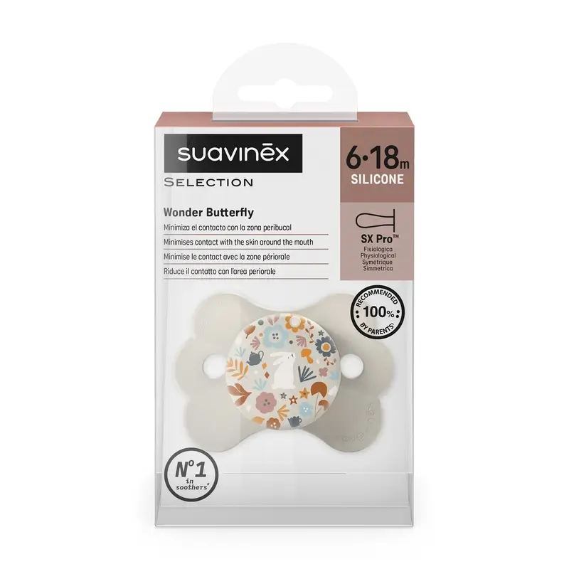 Suavinex Chupete Sx Pro 6/18 Meses, Wonderland Beige - Image 3