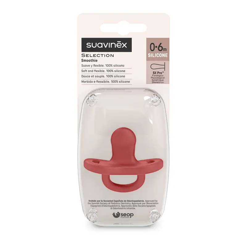 Suavinex Chupete Todo Silicona Fisiológico Sx Pro, 0/6 Meses, Chili Pepper - Image 3