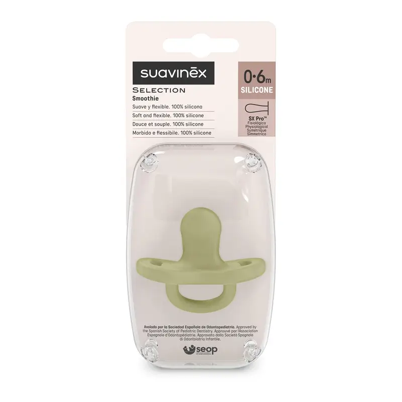Suavinex Chupete Todo Silicona Fisiológico Sx Pro, 0/6 Meses, Turtle Green - Image 3