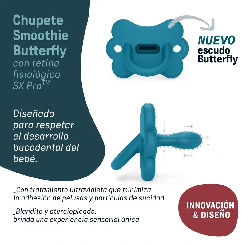 Suavinex Chupete Todo Silicona Fisiológico Sx Pro, 6/18 Meses, Mariposa Irish Cream - Image 9